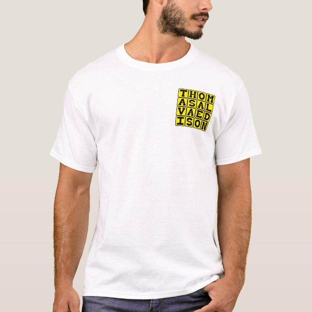 Camiseta Thomas Alva Edison, inventor americano (Frente)