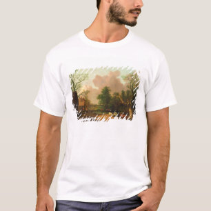 Camiseta Thomas Gainsborough uma paisagem com figuras, Fa