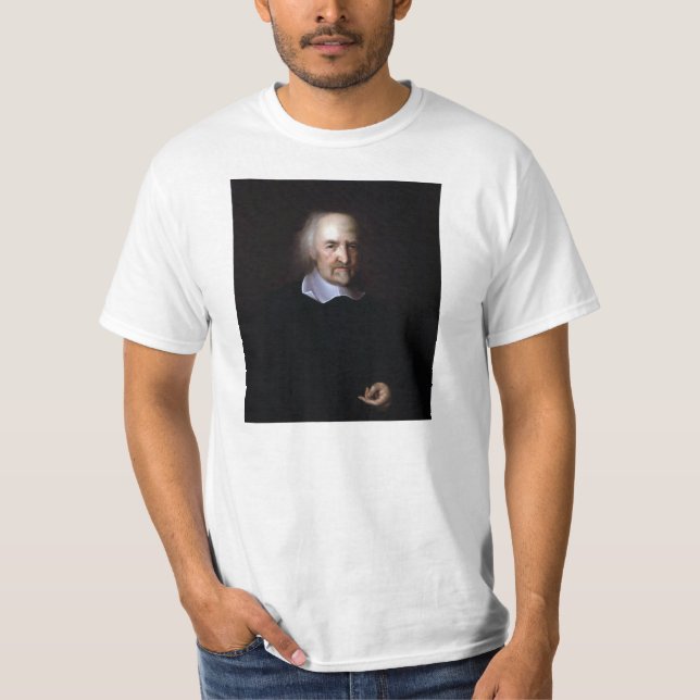 Camiseta Thomas Hobbes por John Michael Wright (Frente)