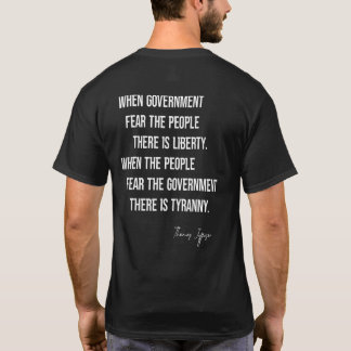 Camiseta Thomas Jefferson Cita Quando O Governo Teme O Pe