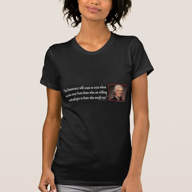 Camiseta Thomas Jefferson - Citações Democracia (Frente)