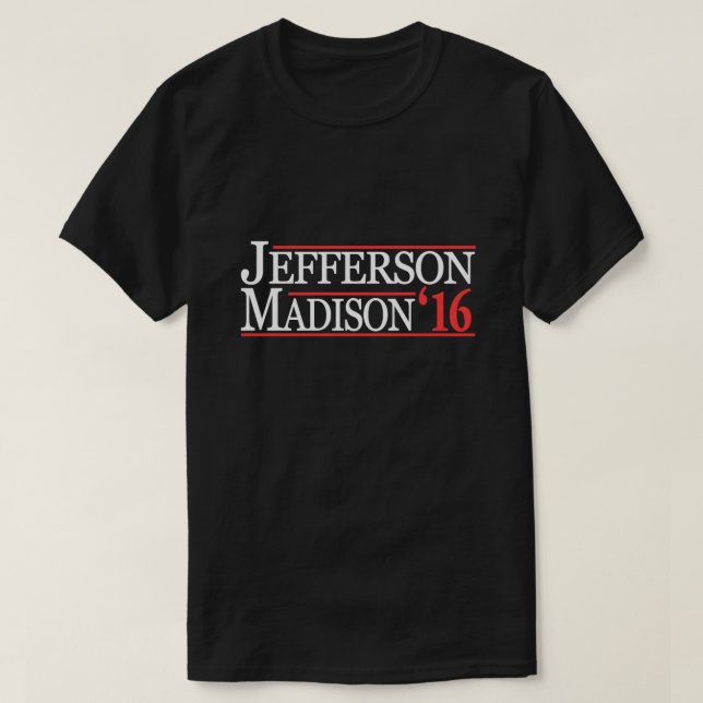 Camiseta Thomas Jefferson E James Madison T-Shirt (Frente do Design)