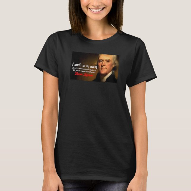 Camiseta Thomas Jefferson God Fearing American Freedom Firs (Frente)
