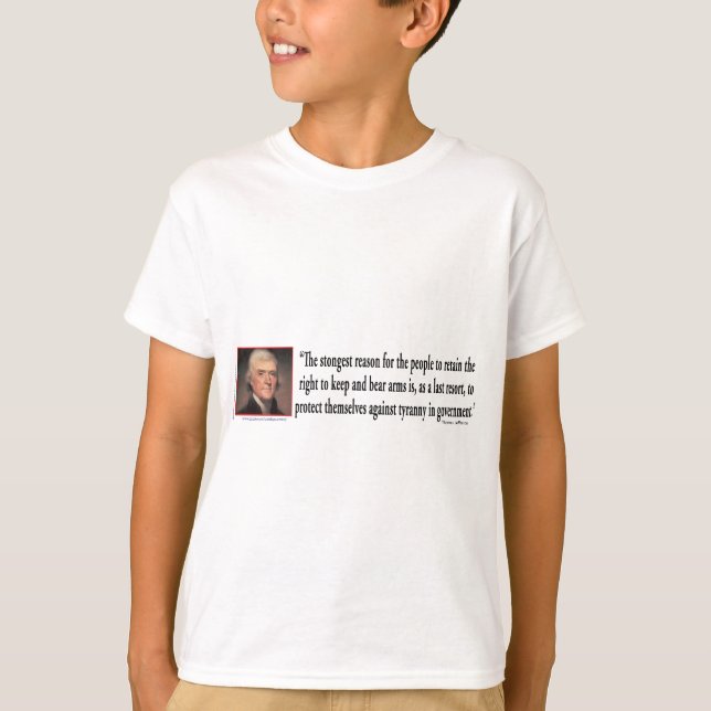 Camiseta Thomas Jefferson No Controle De Armas (Frente)