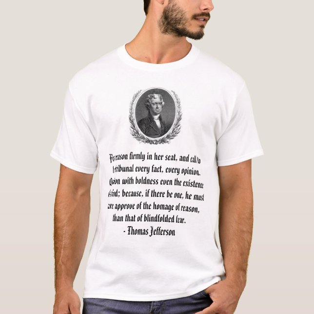 Camiseta Thomas Jefferson, razão do reparo firme em seu (Frente)
