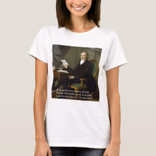 Camiseta Thomas Paine "Meus Irmãos" Citação Presentes e Car