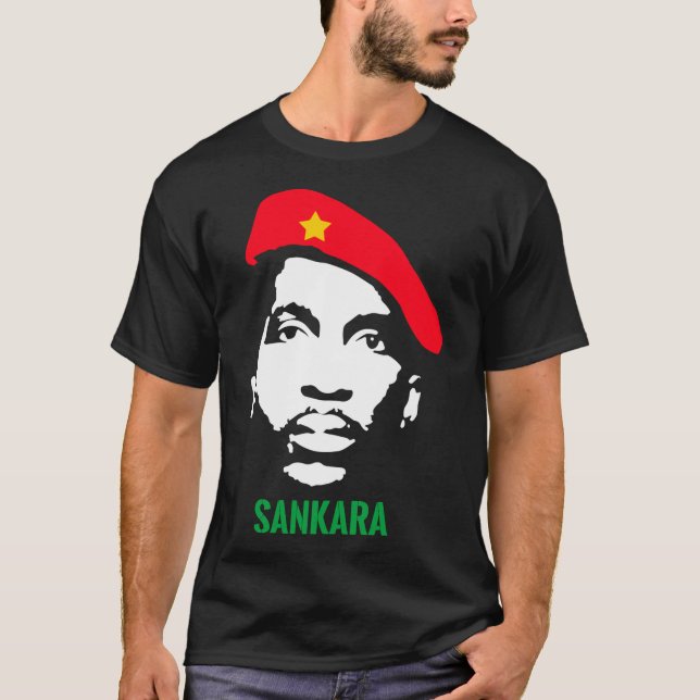Camiseta THOMAS SANKARA - Pan Africa Black Power Anti Colon (Frente)
