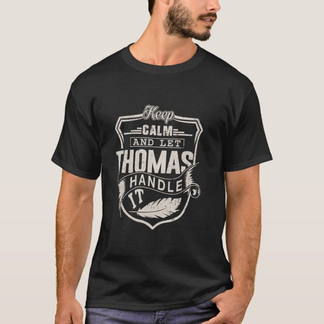 Camiseta Thomas Sobrenome Shirt Thomas Nome Aniversário (Frente)