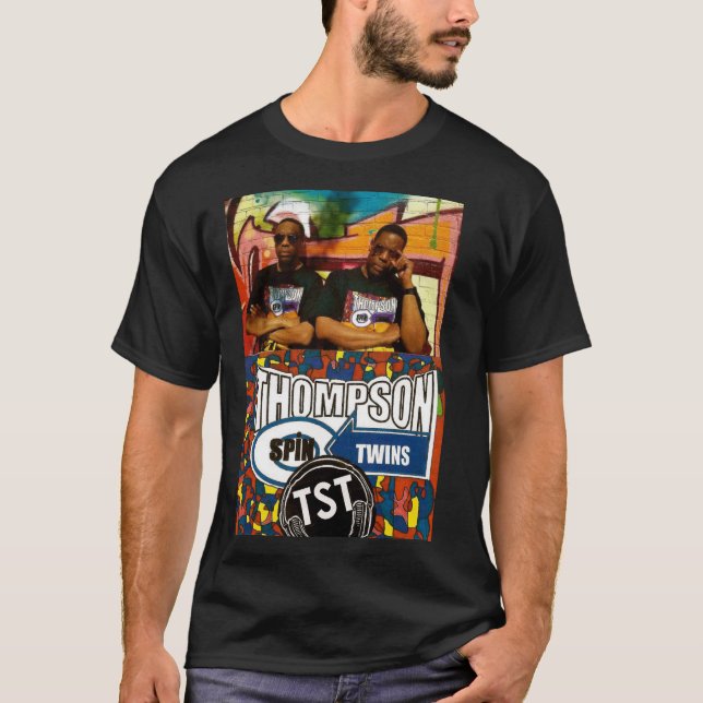 Camiseta THOMPSON SPIN TWIN TOUR T-Shirt Básico Negro (Frente)