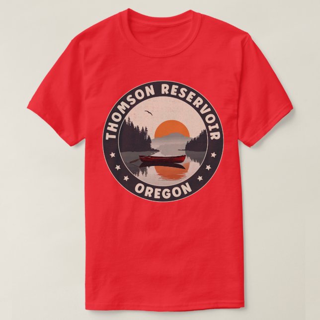 Camiseta Thomson Reservoir Oregon Sunset (Frente do Design)