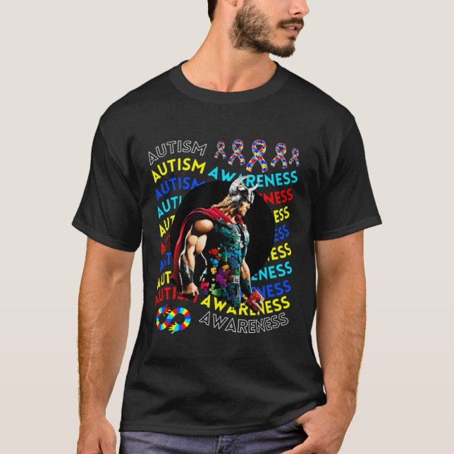 Camiseta Thor Autism Awareness Navigating Autism Autism Chi (Frente)