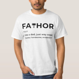 Camiseta Thor como papai herói muito poderoso pai como Pap