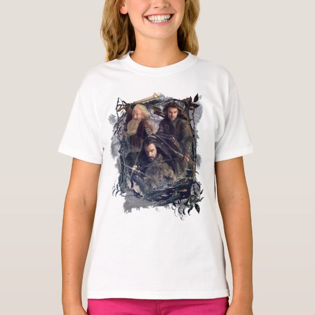 Camiseta Thorin, Kili e Gráfico Balin (Frente)