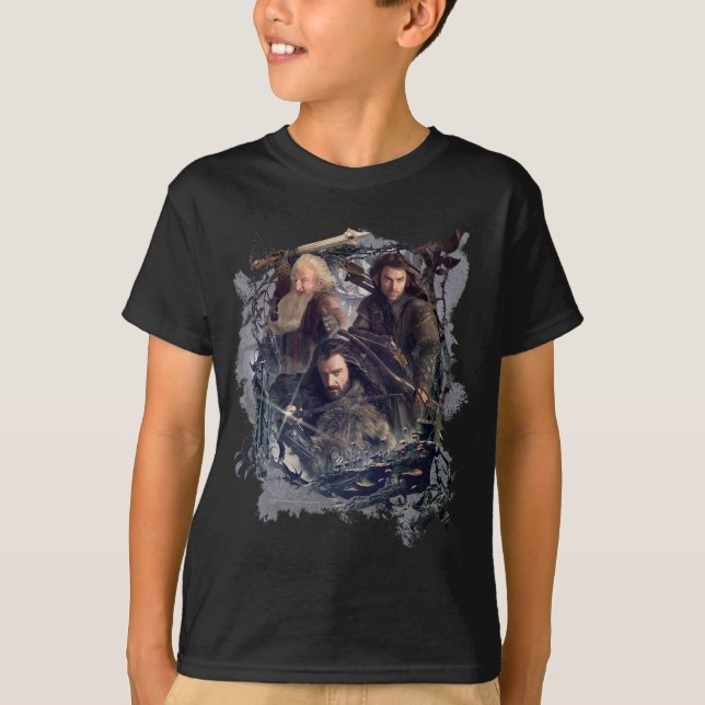Camiseta Thorin, Kili e Gráfico Balin (Frente)