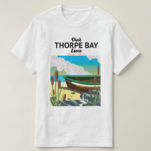 Camiseta Thorpe Bay Essex poster de viagens à beira-mar.