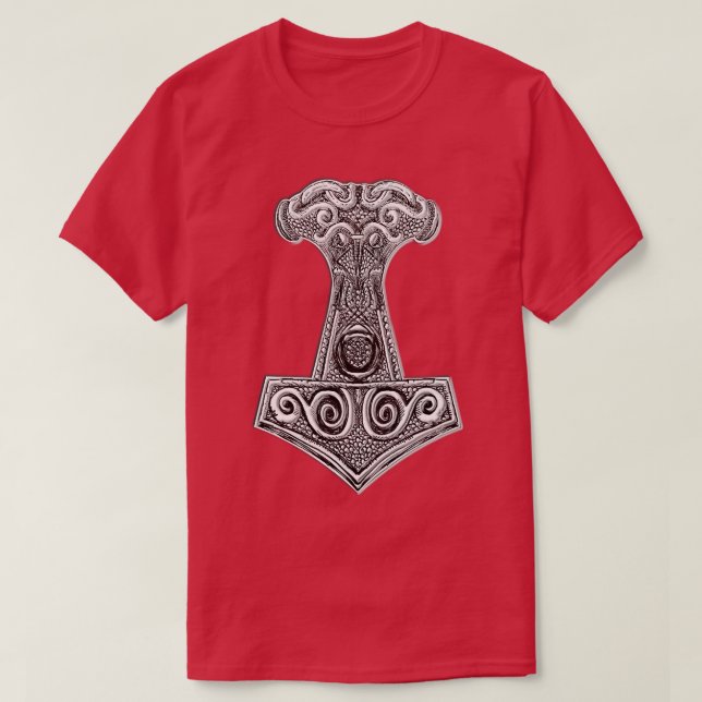 Camiseta Thors Hammer Mjolnir Viking Norse Mythology (Frente do Design)