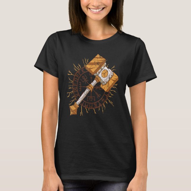 Camiseta Thors Hammer Odin Viking Gott (Frente)