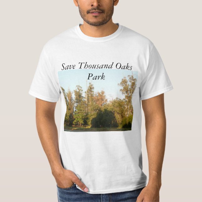 Camiseta Thousand Oaks Park salva floresta e habitat (Frente)