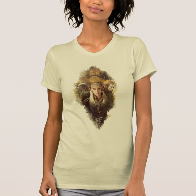 Camiseta Thranduil, LEGOLAS GREENLEAF™, & TAURIEL™ Gráfico (Frente)