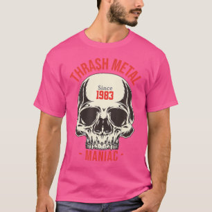 Camiseta Thrash Metal Maniac Skull Heavy Metal 1983 Para Me