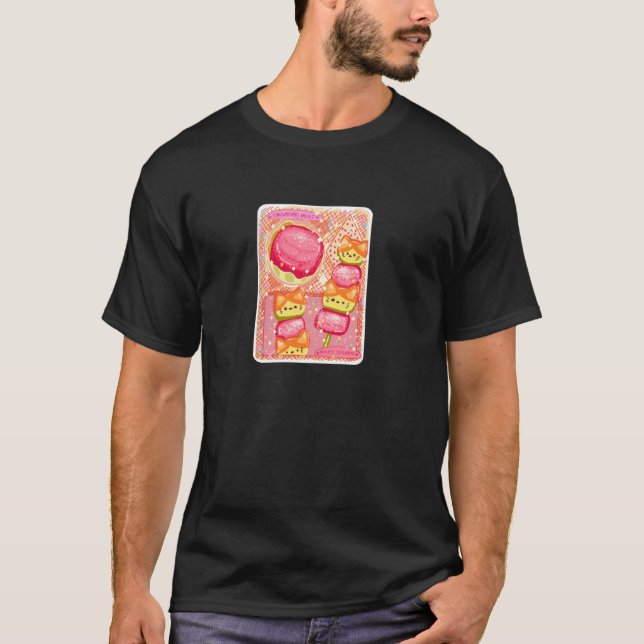 Camiseta Threadless Aidadaism Morango & Gato Mochis Esboço (Frente)