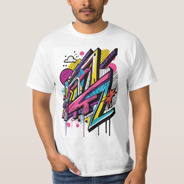 Camiseta Threads do grafite: Declarações de Estilo Urbano (Frente)