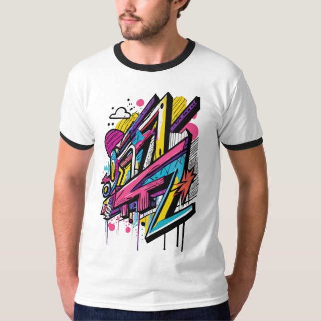 Camiseta Threads do grafite: Declarações de Estilo Urbano (Frente)