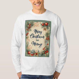 Camiseta "Threads Festivos: Desembrulhar T-Shirt Básico de