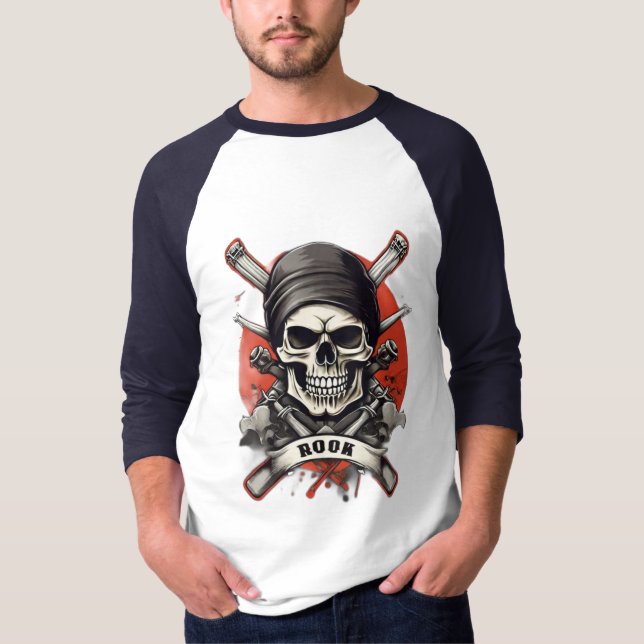 Camiseta Threads Rebeldes: Libere o Rockstar Interior com (Frente)