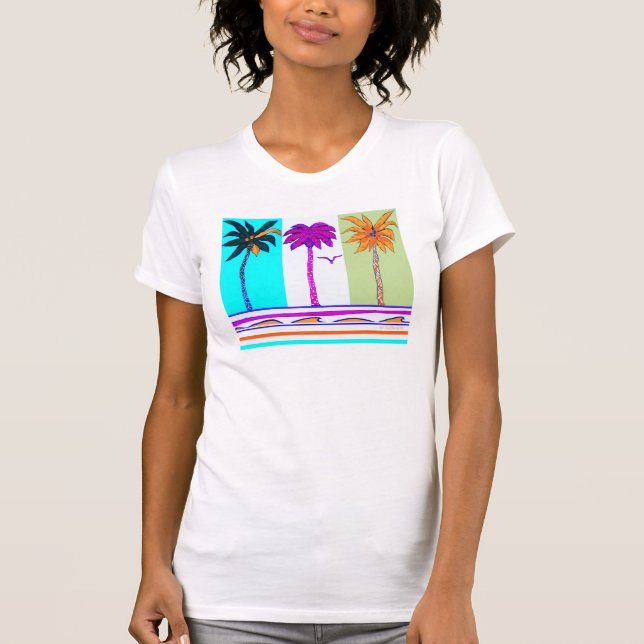 Camiseta Three Festive Palms (Frente)
