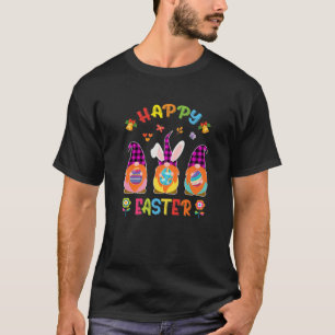Camiseta Three Gnomes Bunny Holding Egg Happy Easter Day Me