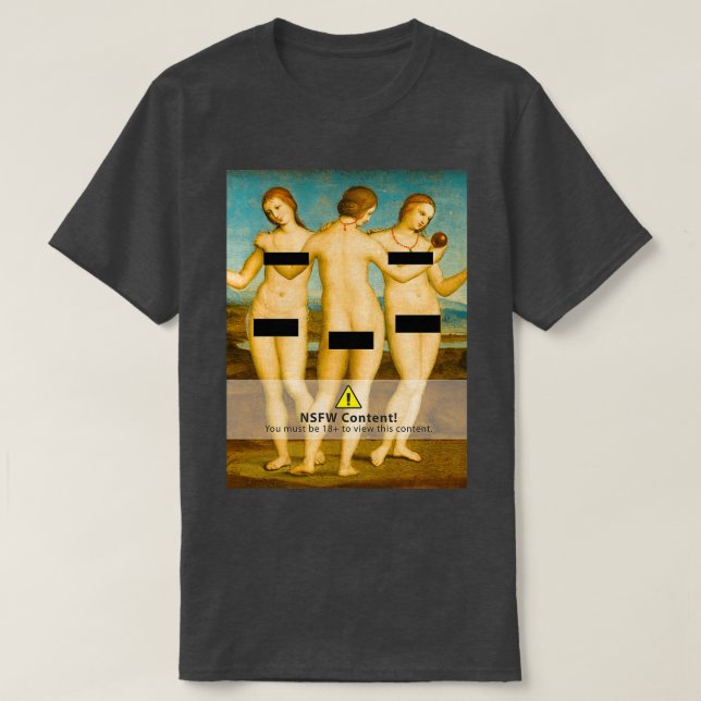 Camiseta Three Graces censored (Frente do Design)