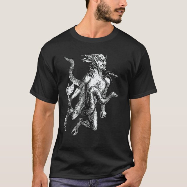 Camiseta Three Headed Man Serpent And Cat Dictionnaire Infe (Frente)