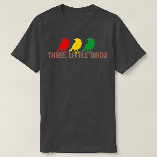 Camiseta Three Little Birds Africa Music Reggae Rasta  (2) (Frente do Design)