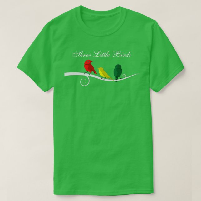 Camiseta Three Little Birds Africa Music Reggae Rasta  (3) (Frente do Design)