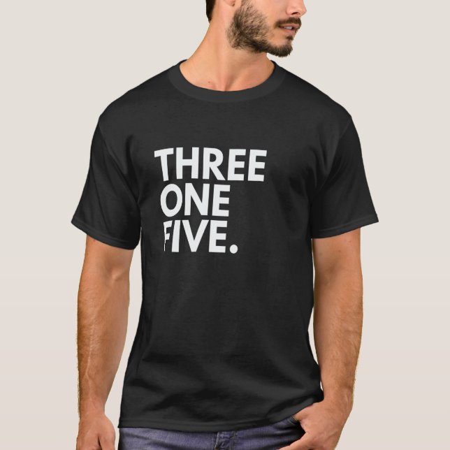 Camiseta THREE ONE FIVE Area Code 315 Syracuse NY New York  (Frente)