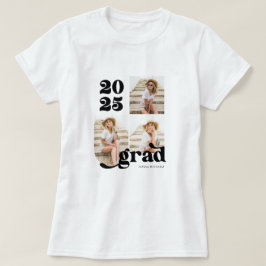 Camiseta Three Photo Retro 2023 Graduate Black and White