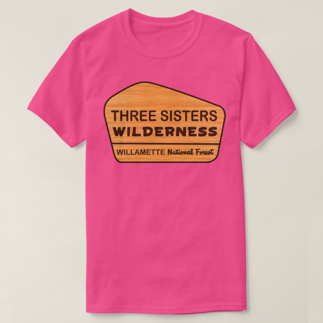 Camiseta Three Sisters Wilderness Willamette National Fores (Frente do Design)