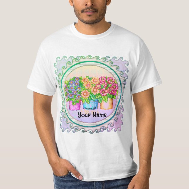 Camiseta Three Vases Flowers (Frente)