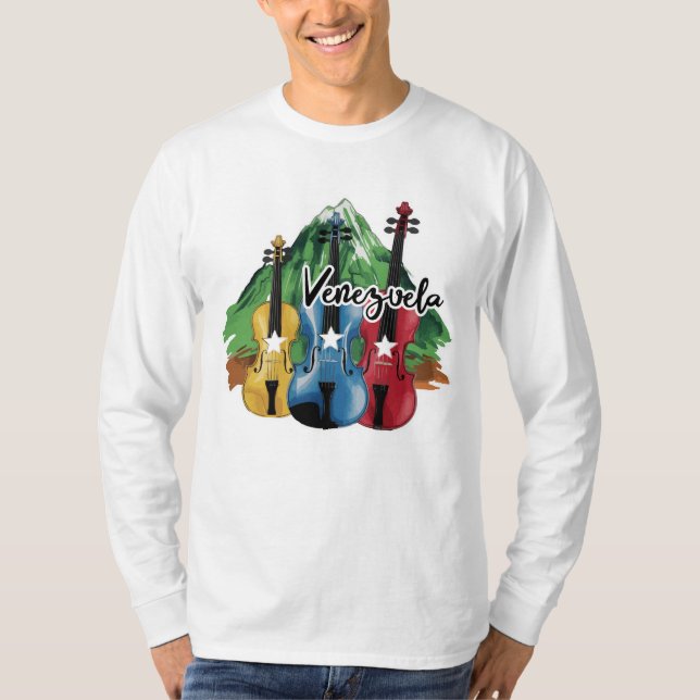 Camiseta three Venezuelan violins (Frente)