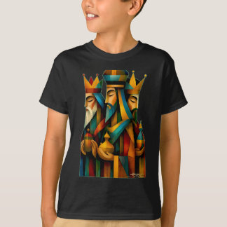 Camiseta Three Wise Men Abstract Nativity Art