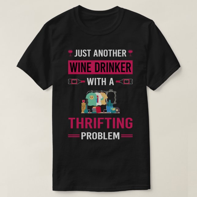 Camiseta Thrifft de Thrifting do Bebê-Vinho (Frente do Design)