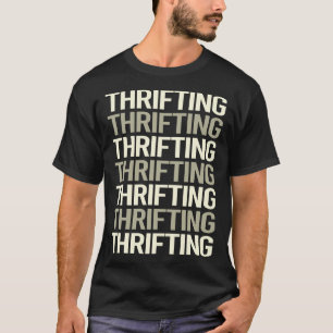 Camiseta Thrift de Thrifting de Texto Branco