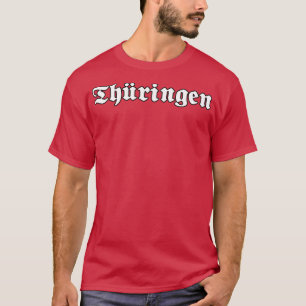 Camiseta Thringen Thuringia, escrita com letra gótica