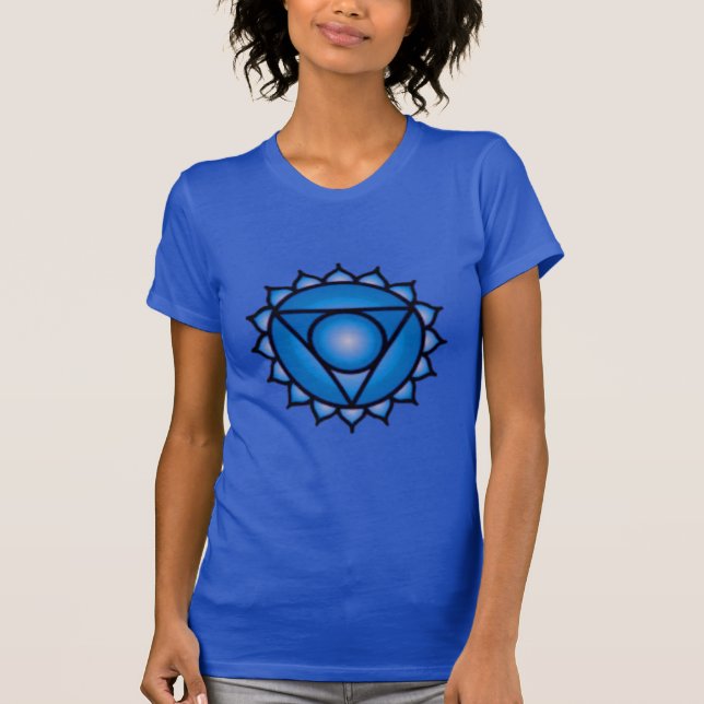 Camiseta Throat Chakra equilibra Canvas de Bella feminina T (Frente)