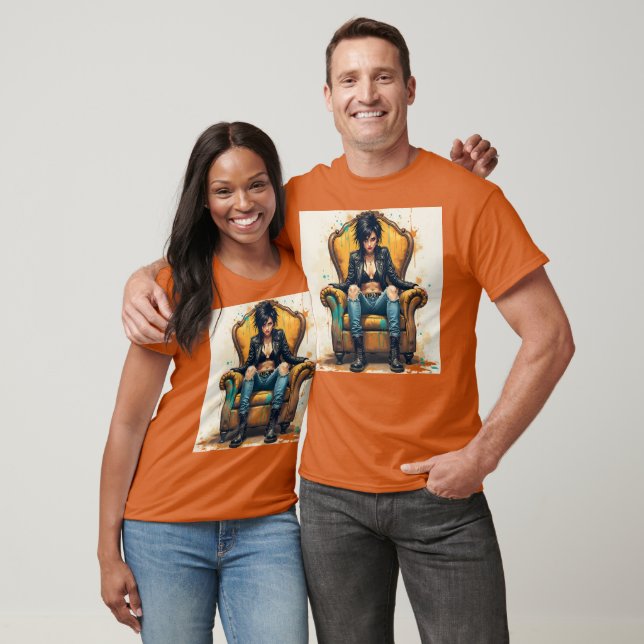 Camiseta Throne de Grafite Fantasy Cute Punk (Unissex)