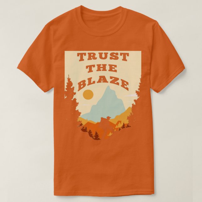 Camiseta Thru Hiker Trailblazer Confie No Blaze (Frente do Design)