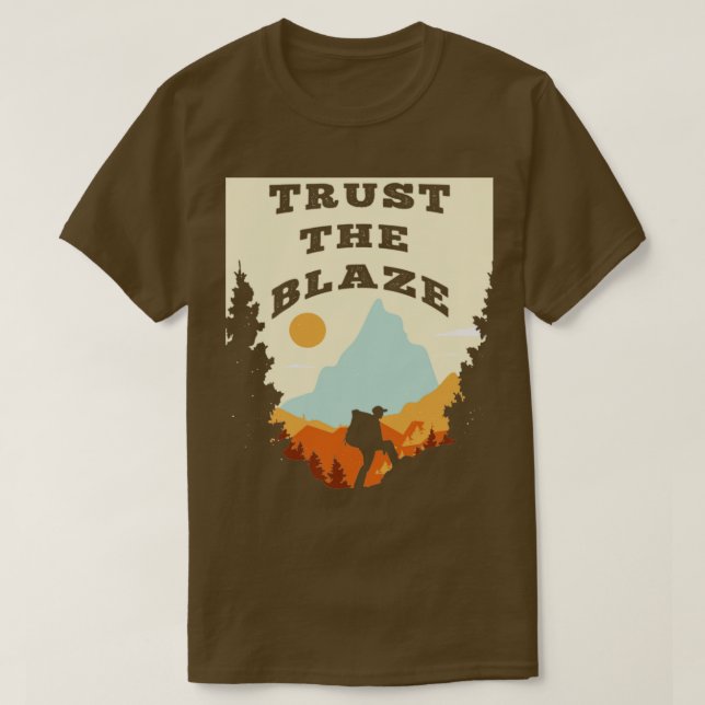 Camiseta Thru Hiker Trailblazer Confie No Blaze (Frente do Design)