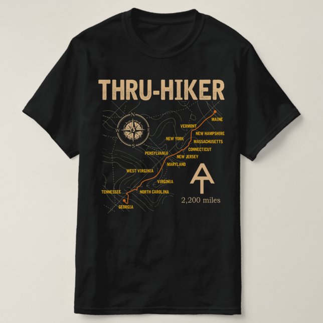 Camiseta Thruh Hiker Appalachian Trail (Frente do Design)