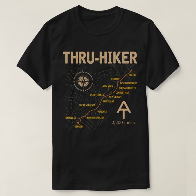 Camiseta Thruh Hiker Appalachian Trail (Frente do Design)